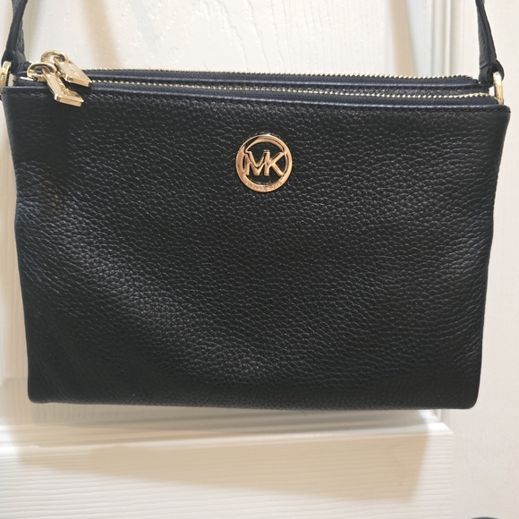 Michael Kors Black Crossbody Bag with Gold Hardware - Picture 1 of 14